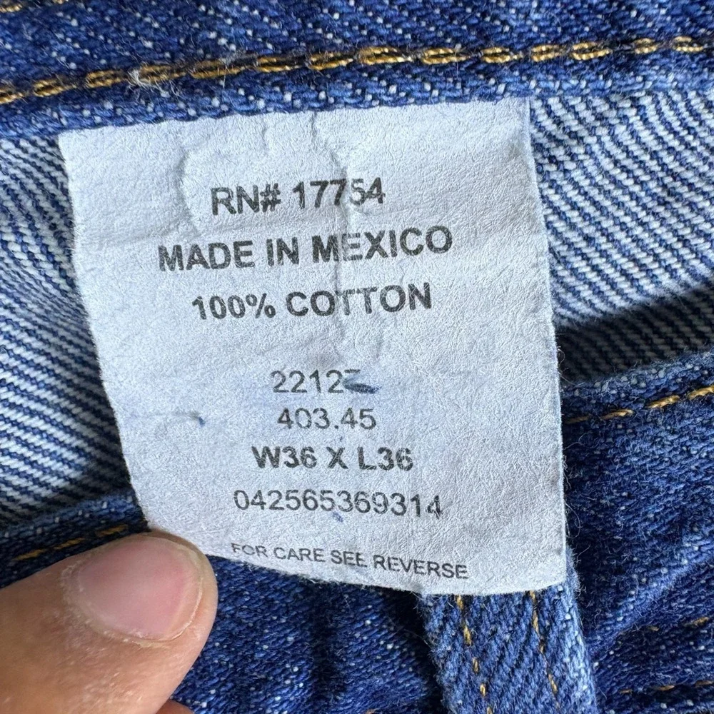 Key Apparel Carpenter Jeans Mens 34x33‎ Blue Denim Dungaree Cotton Double Front